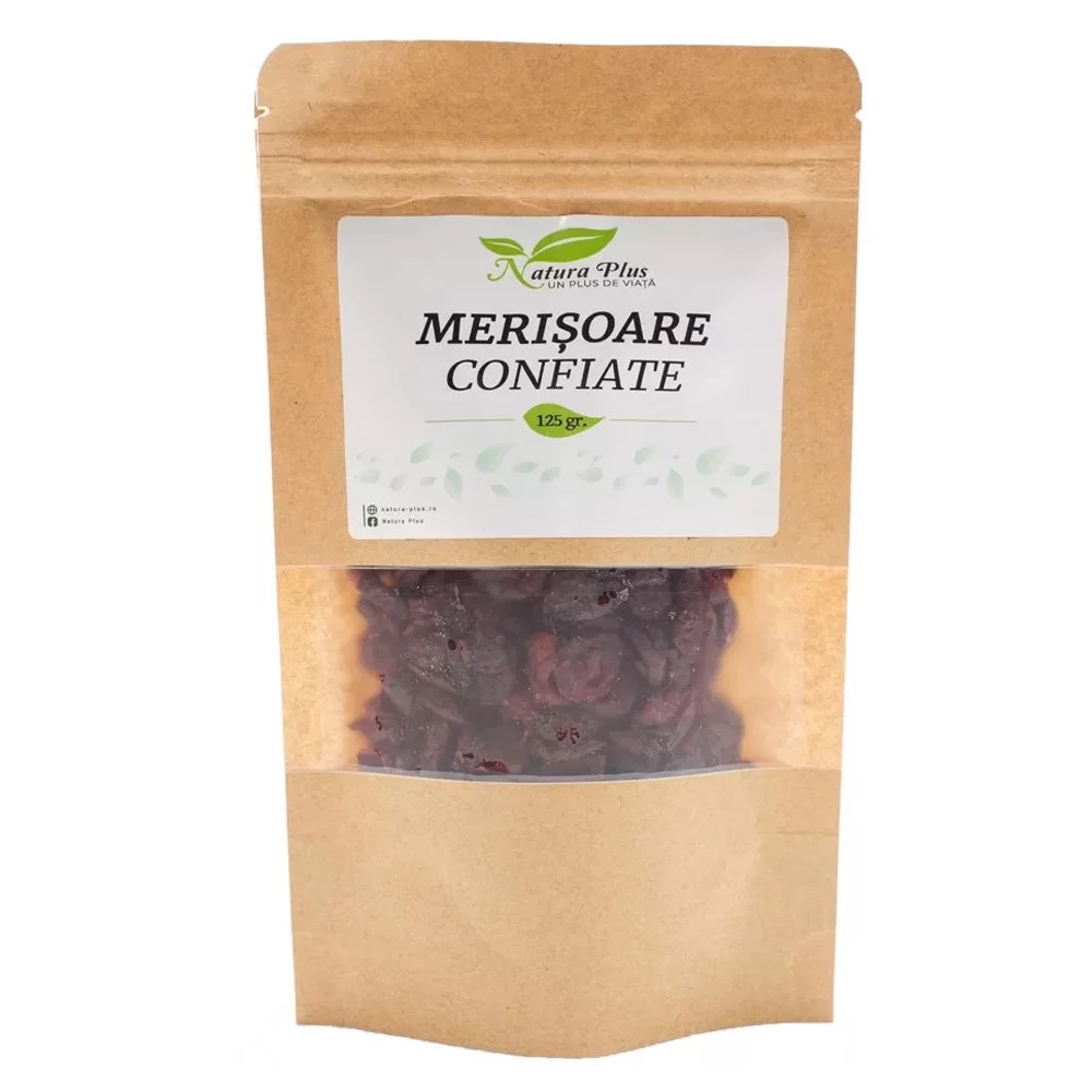 Fructe uscate sau confiate - Natura Plus Merisoare Confiate x 125 g