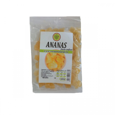 Fructe uscate sau confiate - Natural Seeds Ananas Confiat x 100 g