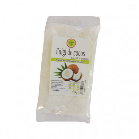 Fructe uscate sau confiate - Natural Seeds Cocos Fulgi Fini Minim 50% Grasime x 100 g
