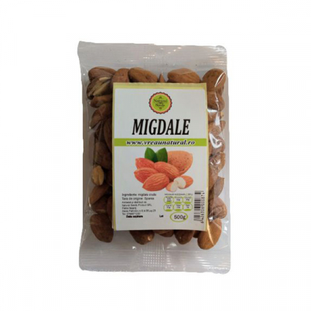 Seminte si nuci - Natural Seeds Migdale Crude x 500 g