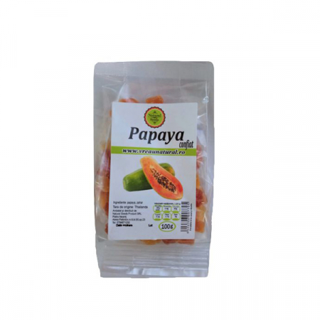Fructe uscate sau confiate - Natural Seeds Papaya Confiat x 100 g