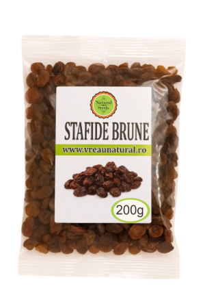 Fructe uscate sau confiate - Natural Seeds Stafide Brune x 200 g