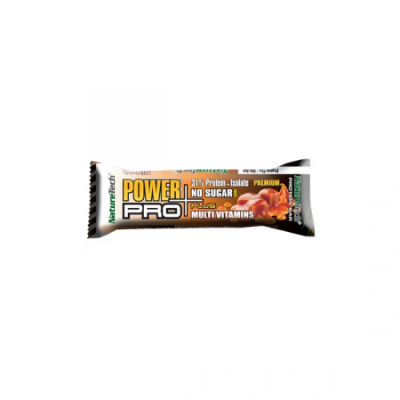 Batoane proteice - Nature Tech Baton Energizant Cu Multivitamine Power Pro Plus 31% Proteina Cu Aroma De Caramel Fara Zahar x 80 g