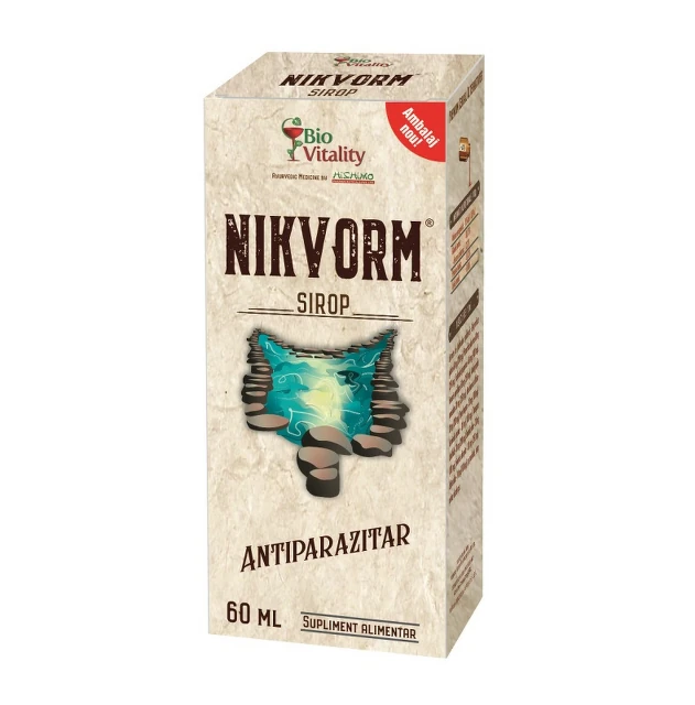 Antihelmintice - Nikvorm Sirop Antiparazitar x 60 ml