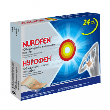 Afectiuni osteo-musculo-articulare - Nurofen 200 mg Emplastru Medicamentos x 2 buc.