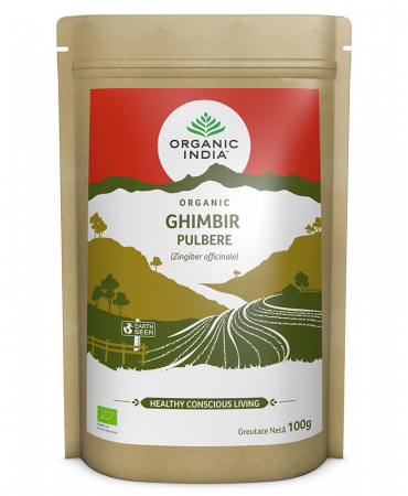 Pulberi si pudre - Organic India Ghimbir Certificat Ecologic Pulbere Fara Gluten x 100 g