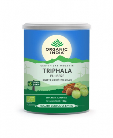 Laxative - Organic India Triphala Pulbere Digestie Si Curatare Colon x 100 g