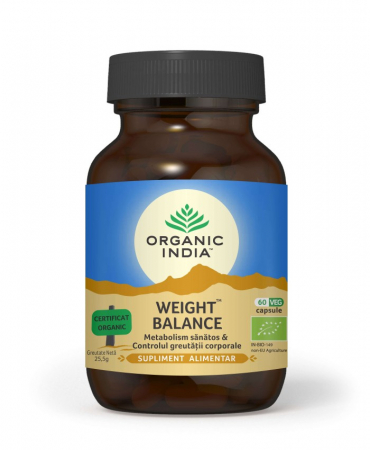 Controlul greutatii - Organic India Weight Balance Metabolism Sanatos & Controlul Greutatii x 60 cps. vegetale