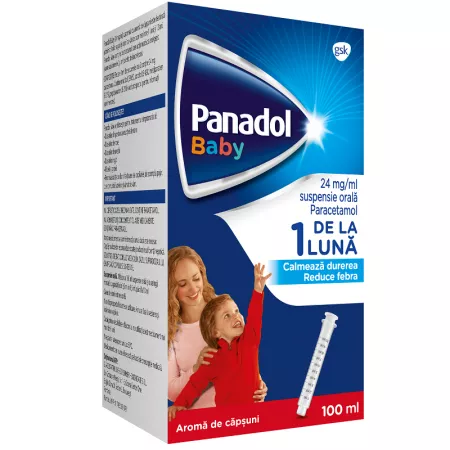 Afectiuni respiratorii - Panadol Baby Suspensie Orala 120 mg/5 ml x 100 ml