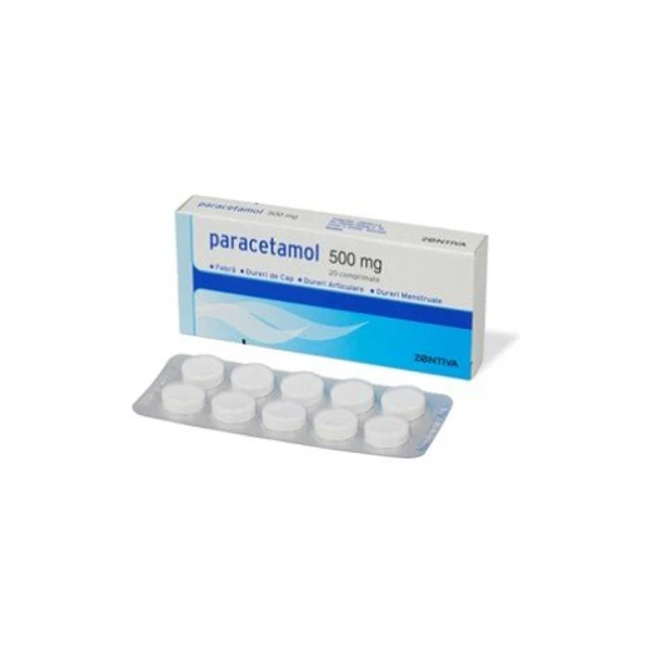 Afectiuni respiratorii - Paracetamol Zentiva 500 mg x 20 cpr.