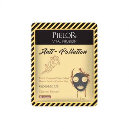 Frumusete si ingrijire - Pielor Vital Infusion Masca Faciala Anti-Poluare Cu Carbune Negru x 25 ml