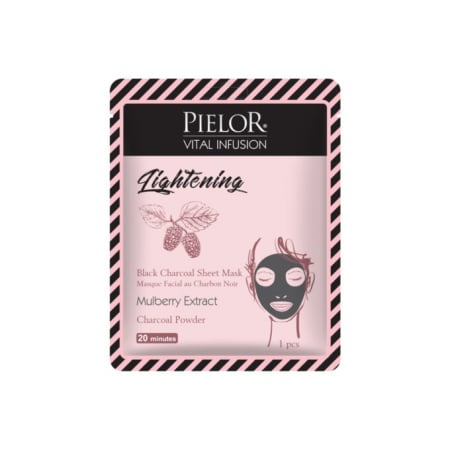 Ingrijire ten - Pielor Vital Infusion Masca Faciala Iluminatoare Cu Carbune Negru Si Dude x 25 ml