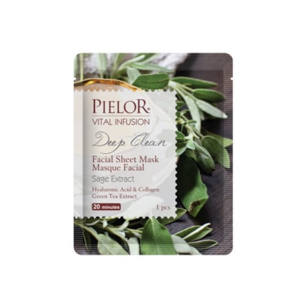 Ingrijire ten - Pielor Vital Infusion Masca Faciala Pentru Curatare In Profunzime Cu Salvie Si Ceai Verde x 25 ml