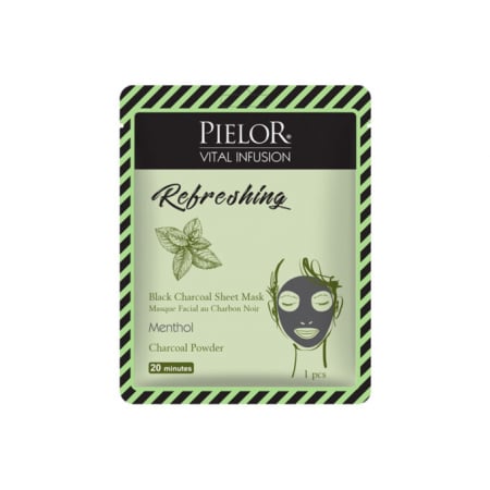 Ingrijire ten - Pielor Vital Infusion Masca Faciala Revigoranta Cu Carbune Negru Si Mentol x 25 ml