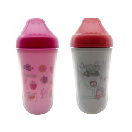 Mama si copilul - Primii Pasi Cana Termos Cu Cioc Silicon Si Perete Dublu BPA Free x 250 ml