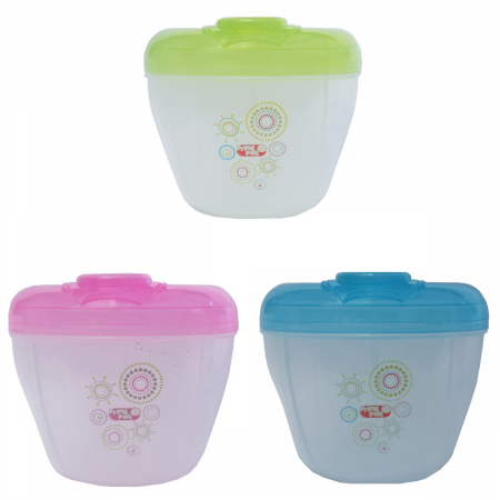 Puericultura - Primii Pasi Recipient Dozare Lapte Praf Cu 3 Compartimente Si Capac Rotativ BPA Free