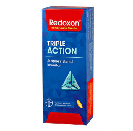 Imunitate - Redoxon Triple Action x 30 cpr. filmate