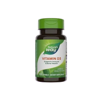 Afectiuni osteo-musculo-articulare - Secom Nature's Way Vitamin D3 2000 UI x 120 cps. moi