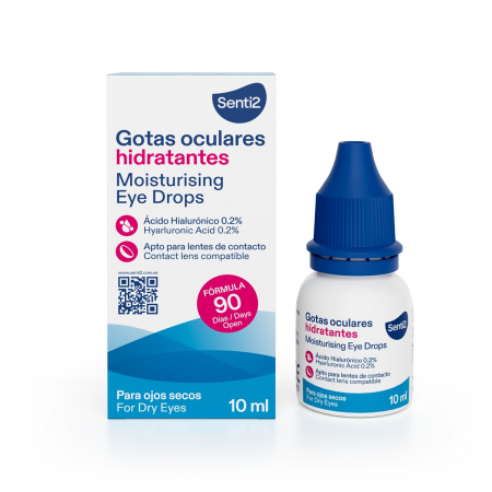 Igiena oculara si ORL - Senti2 Picaturi Hidratante Pentru Ochi Uscati Cu Acid Hialuronic 0,2% x 10 ml