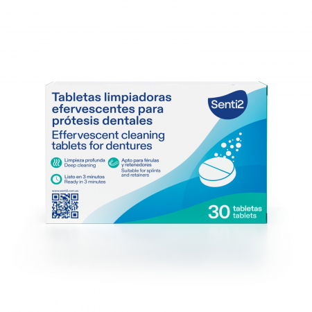 Igiena orala - Senti2 Tablete De Curatare Efervescente Pentru Proteze Dentare x 30 bc.