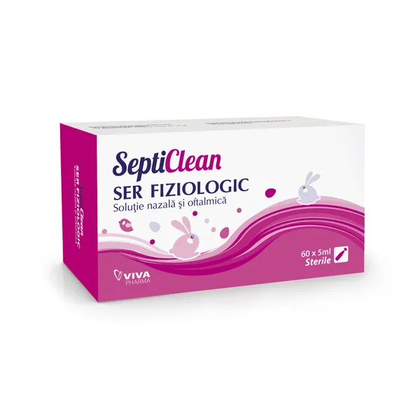 Igiena oculara si ORL - SeptiClean Ser Fiziologic x 60 Monodoze x 5 ml