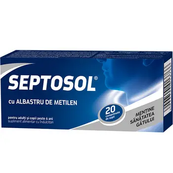 Afectiuni respiratorii - Septosol Cu Albastru De Metilen x 20 cpr.