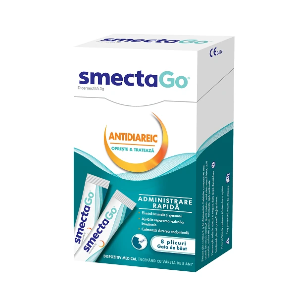 Antidiaretice - Smecta Go x 8 plicuri