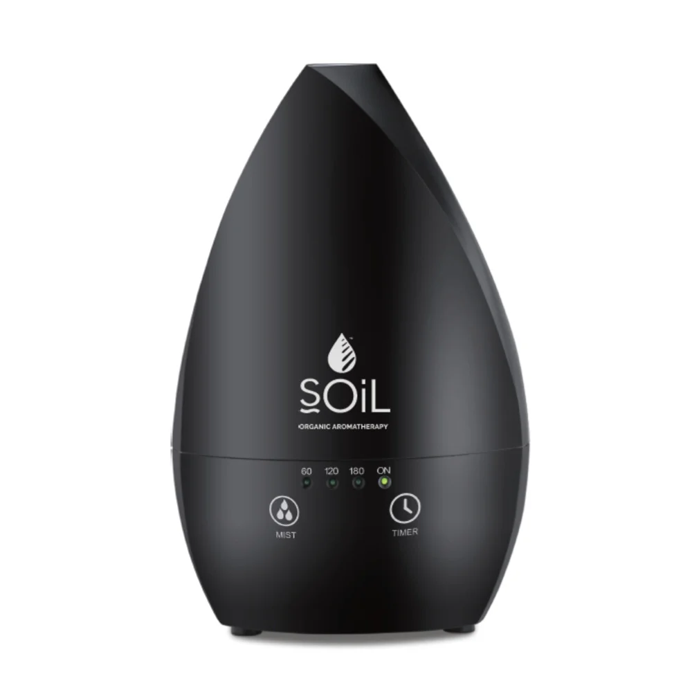 Uleiuri esentiale - SOiL Difuzor Negru Aromoterapie Ultrasonic 2 in 1