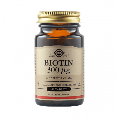 Vitamine si minerale - Solgar Biotin 300 mg x 100 tb.