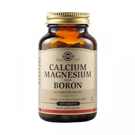 Afectiuni osteo-musculo-articulare - Solgar Calciu Magneziu + Boron x 100 tb.