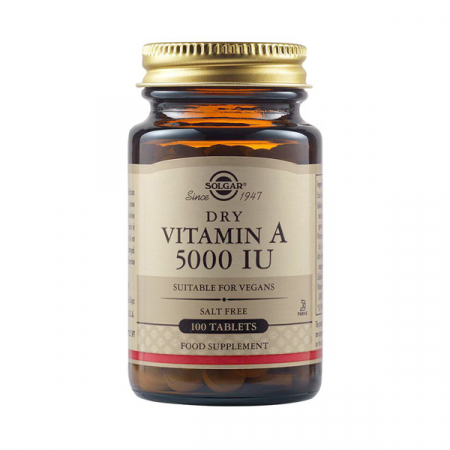 Dieta, nutritie si wellness - Solgar Dry Vitamina A 5000 UI x 100 tb.
