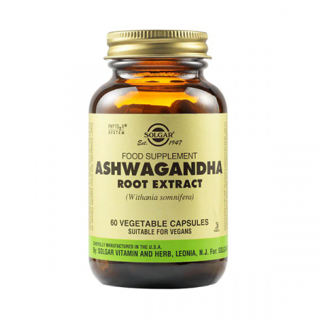 Antistres si anxietate - Solgar Extract Din Radacina De Ashwagandha x 60 cps. vegetale