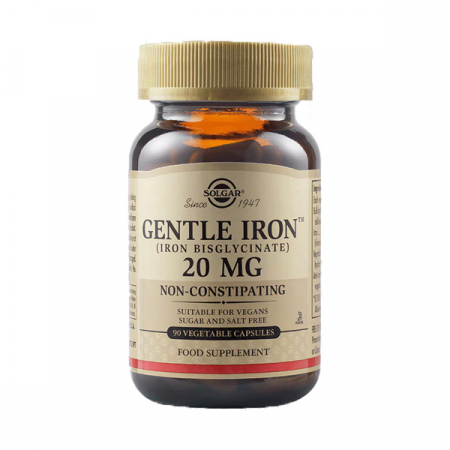 Afectiuni metabolice - Solgar Gentle Iron (Fier Bisglycinat) x 90 cps. vegetale
