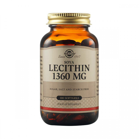 Afectiuni circulatorii - Solgar Lecithin 1360mg x 100 cps.moi