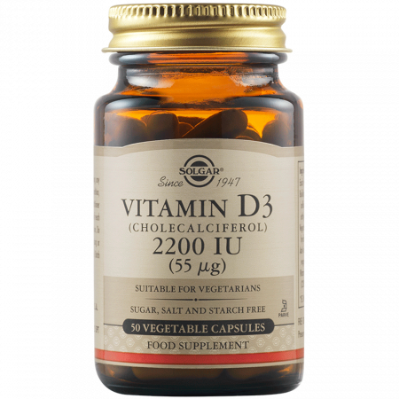 Afectiuni osteo-musculo-articulare - Universs _ Solgar Vitamina D3 2200 IU x 50 cps. vegetale