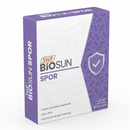 Probiotice, prebiotice și sinbiotice - Sun BioSun Spor x 15 cps.