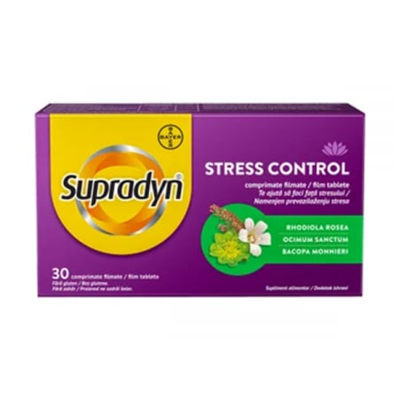 Antistres si anxietate - Supradyn Stress Control x 30 cpr. filmate