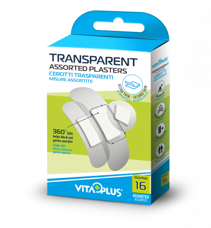Plasturi - Vitaplus Plasturi Transparenti Asortati x 16 buc.