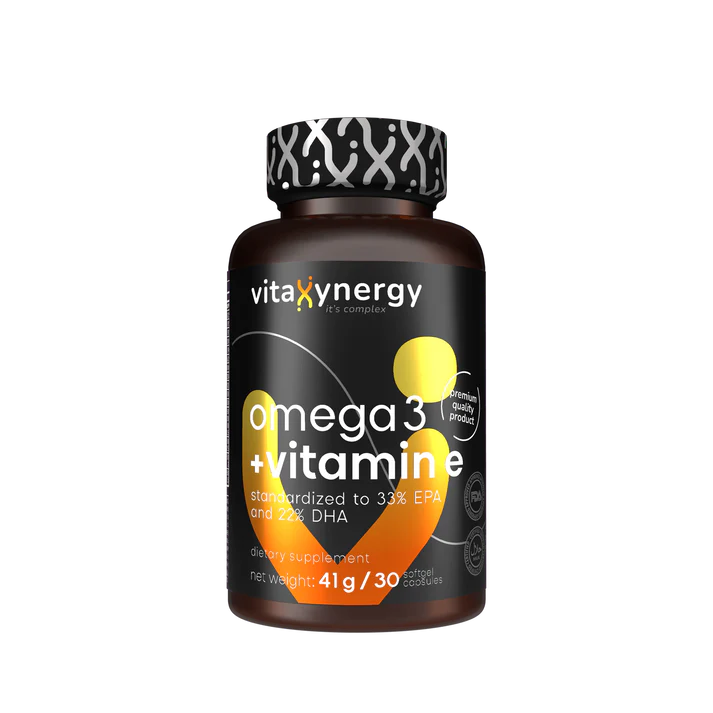 Cardiovasculare si tensiune - Universs _ Vitaxynergy Omega 3 + Vitamina E Forte x 30 cps. moi