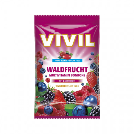 Bomboane - Vivil Bomboane Multivitamine Cu Fructe De Padure Fara Zahar x 60 g