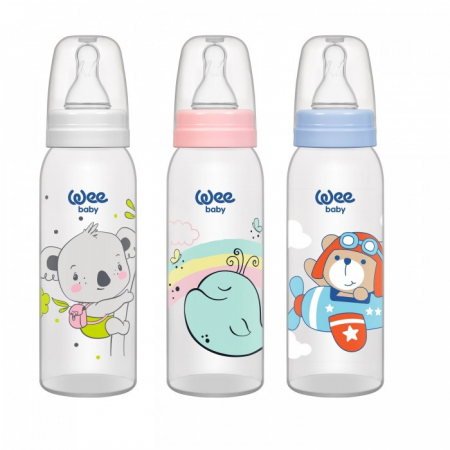 Puericultura - Wee Baby Biberon Cu Tetina Rotunda x 250 ml