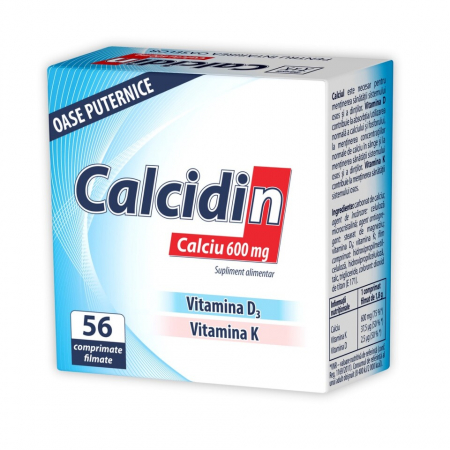 Afectiuni osteo-musculo-articulare - Zdrovit Calcidin Ca 600 mg x 56 cpr.