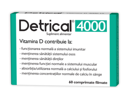 Suplimente alimentare/Dispozitive medicale - Zdrovit Detrical 4000 UI x 60 cpr. film.