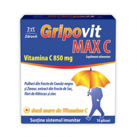Raceala si gripa - Zdrovit Gripovit Max C x 10 pl.