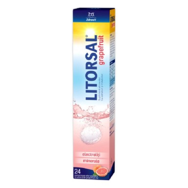 Electroliti/Saruri de rehidratare - Zdrovit Litorsal Electroliti Grapefruit x 24 cpr. efervescente