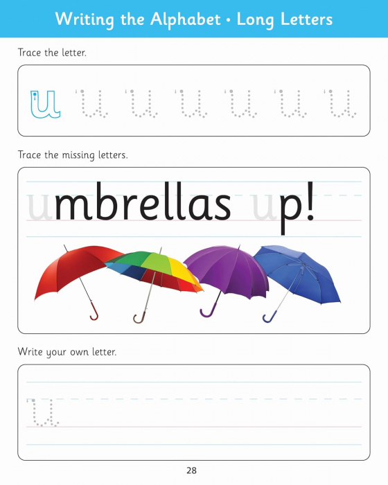 Caiet de lucru scriere WORK BOOK - RECEPTION - PEN CONTROL AND HANDWRITING [5]