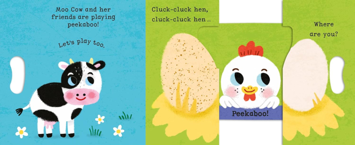 Moo Cow, Moo Cow, PEEKABOO!: Grab & pull to play peekaboo - with a mirror [3]