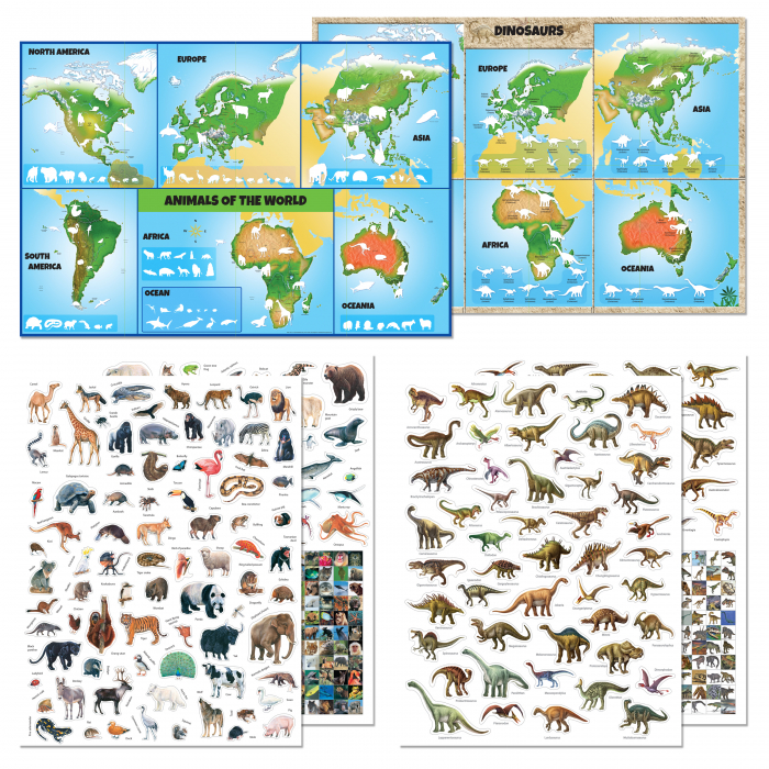 Incredible Sticker Atlas: Dinosaurs and Animals [2]