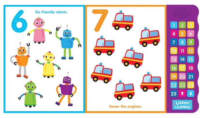 Carte cu sunete 27-Button Sound Book Let's Learn 123s [4]