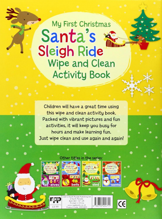 Carte de activitati wipe clean Sania lui Mos Craciun [2]